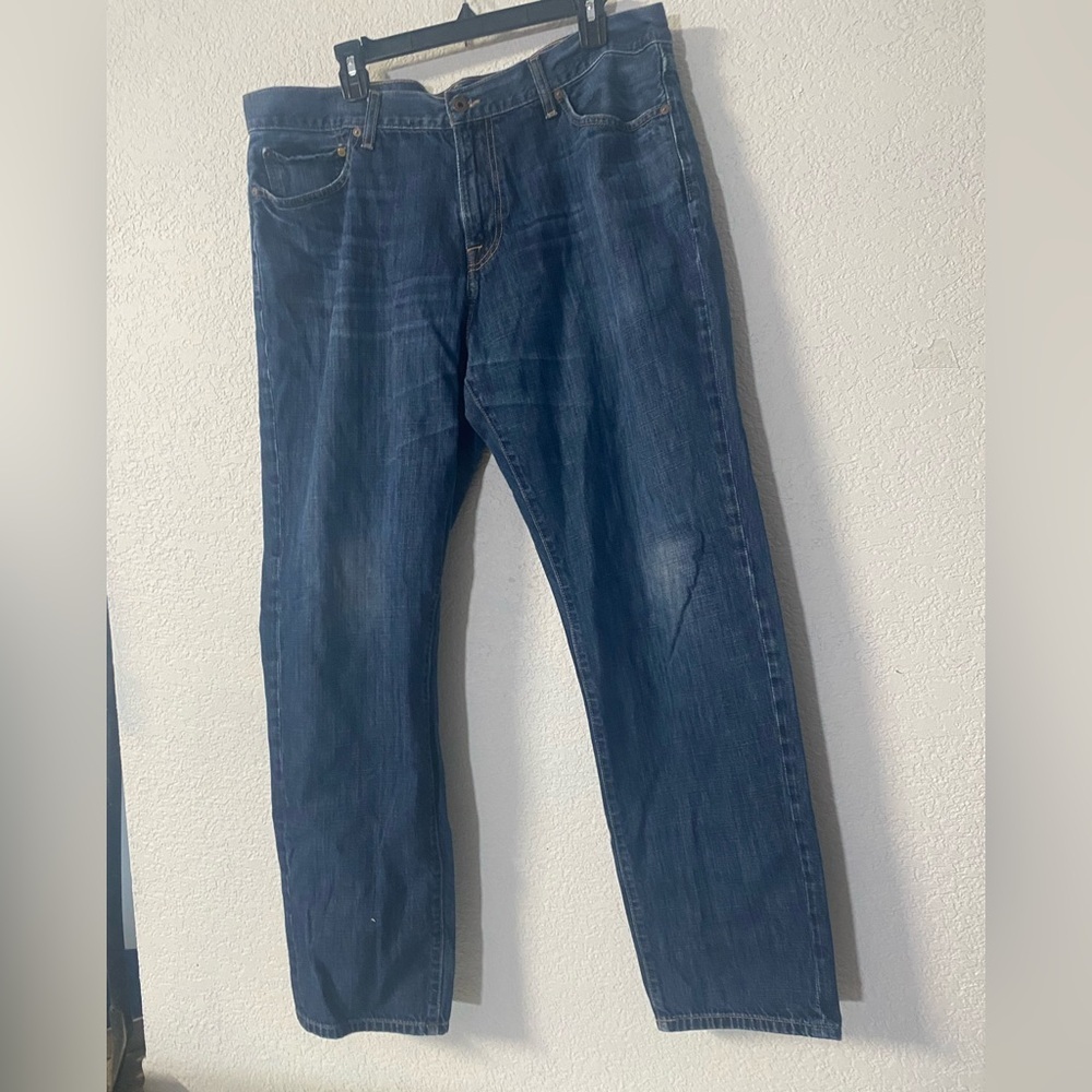Lucky Brand Dark Blue 221 Original Straight Jeans 38x32